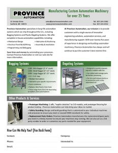 Province Automation brochure